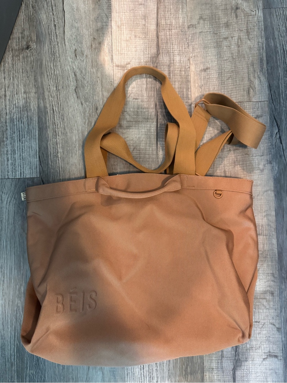 BEIS Camel/Tan Canvas Tote with Adjustable Straps